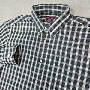 UNTUCKit Shirt Mens L Green Plaid Button-Up Wrinkle Free Cotton Long Sleeve